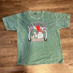 Daytona Beach Florida A Day In Paradise Graphic Tee Vacation Vintage Size